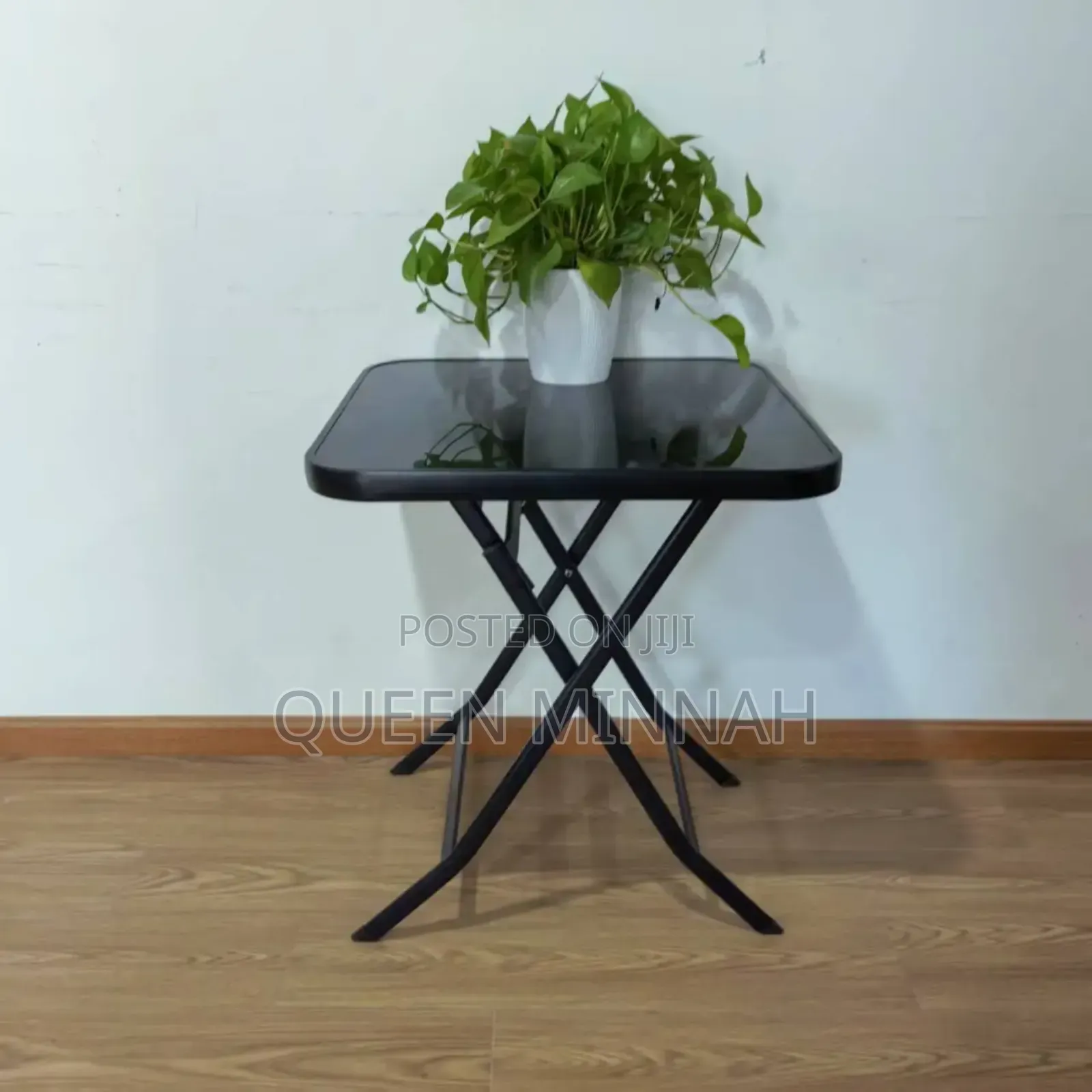 60cm Folding Glass Table