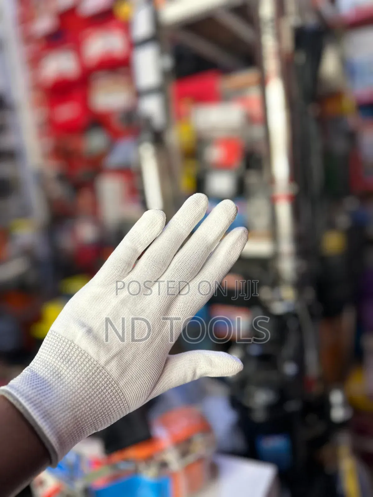 White and Grey Gloves