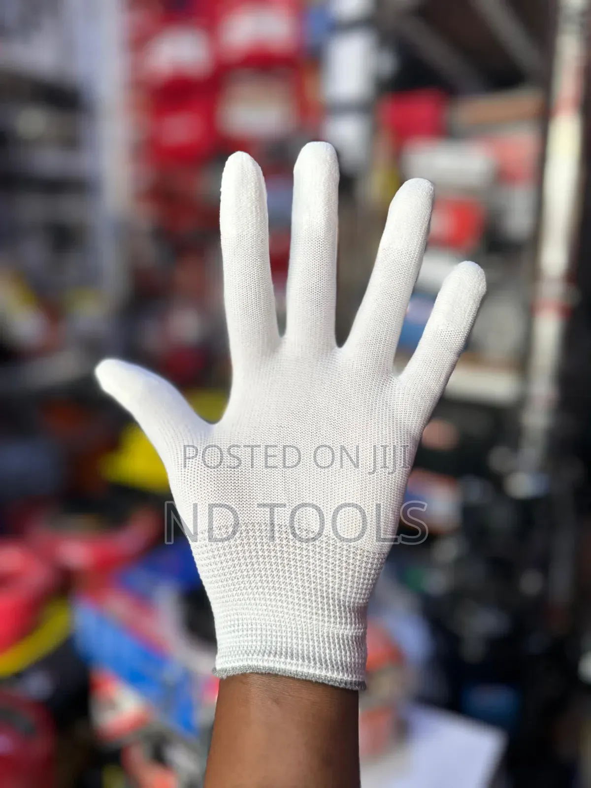 White and Grey Gloves