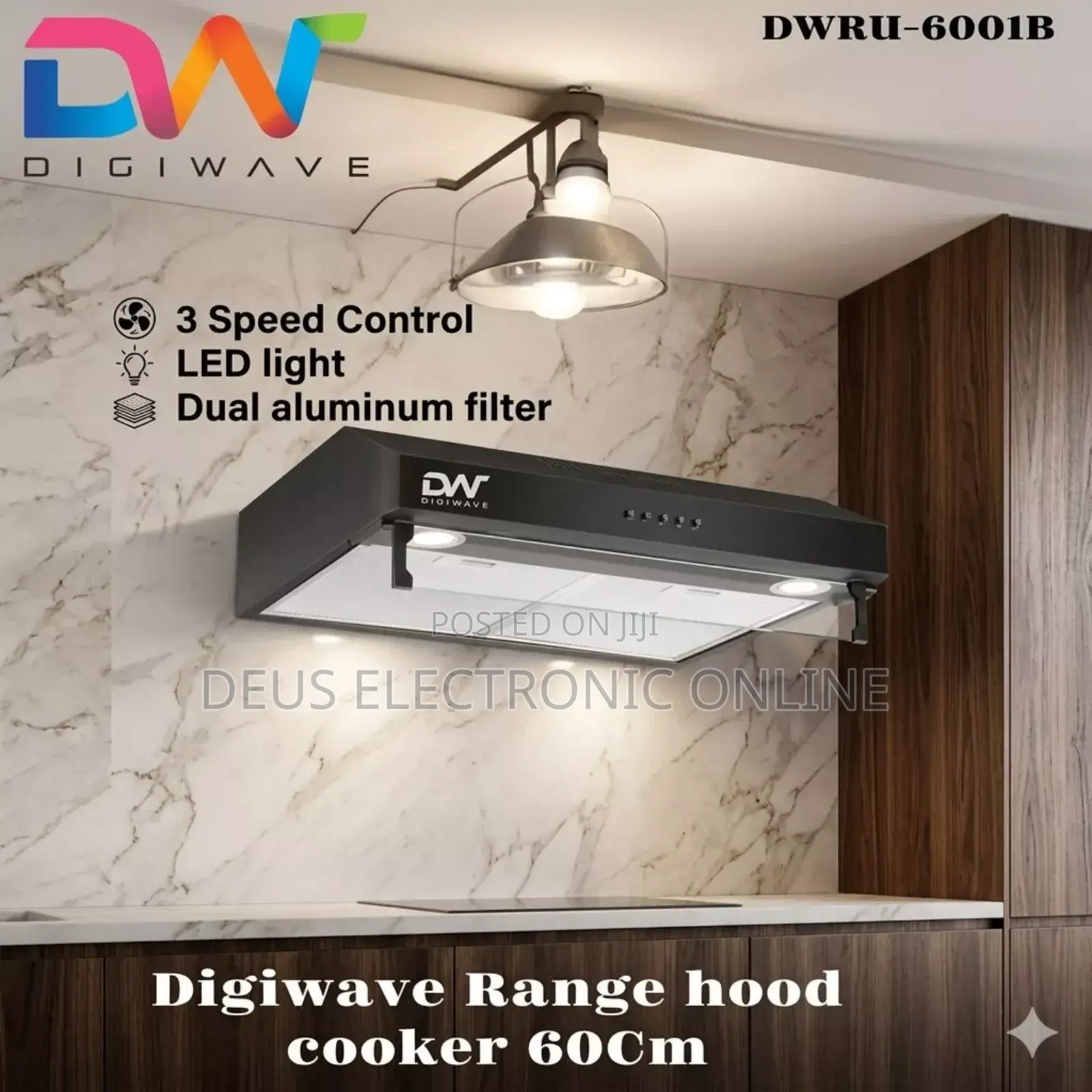 *Digiwave Rangehood Cooker 60cm Button Control Panel*
*