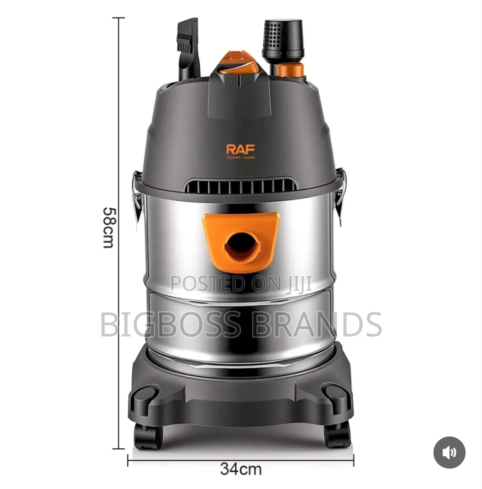 Raf Wet Dry Vaccum Cleaner 20 Lit Steel Body