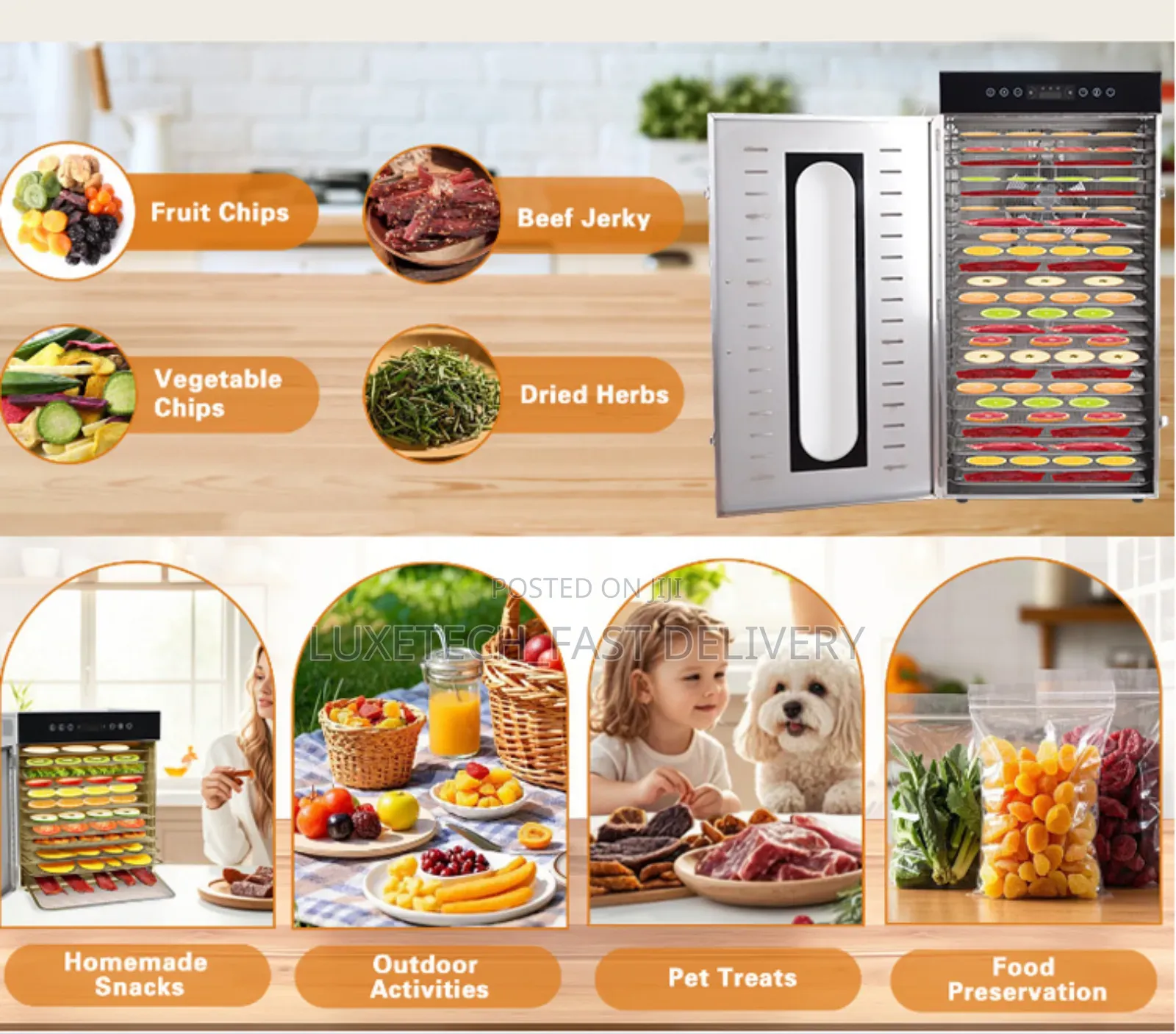 24-layers Commercial Food/Fruits Dehydrator Machine