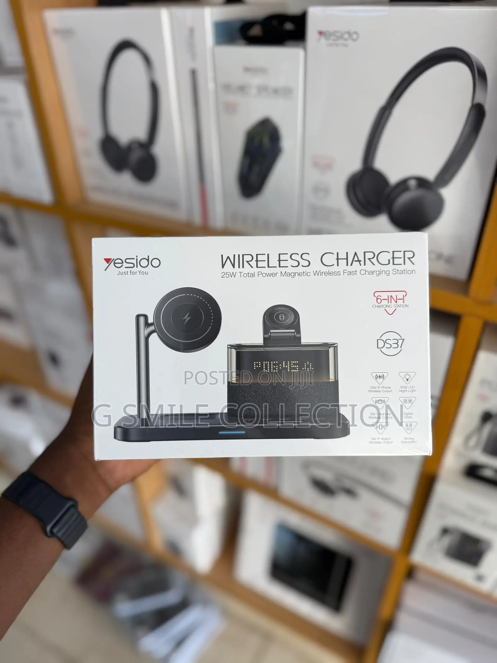 Yesido Ds37 6-in-1 Wireless Charger (25w,