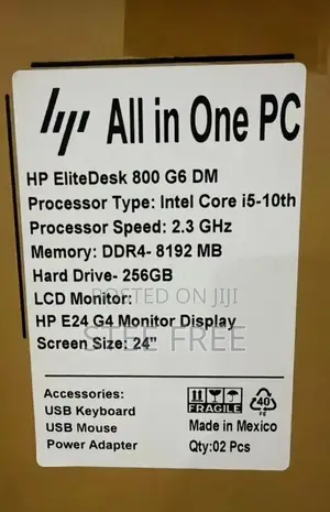 New Desktop Computer HP 200 G4 All-in-One 8GB Intel Core i5 SSD 256GB
