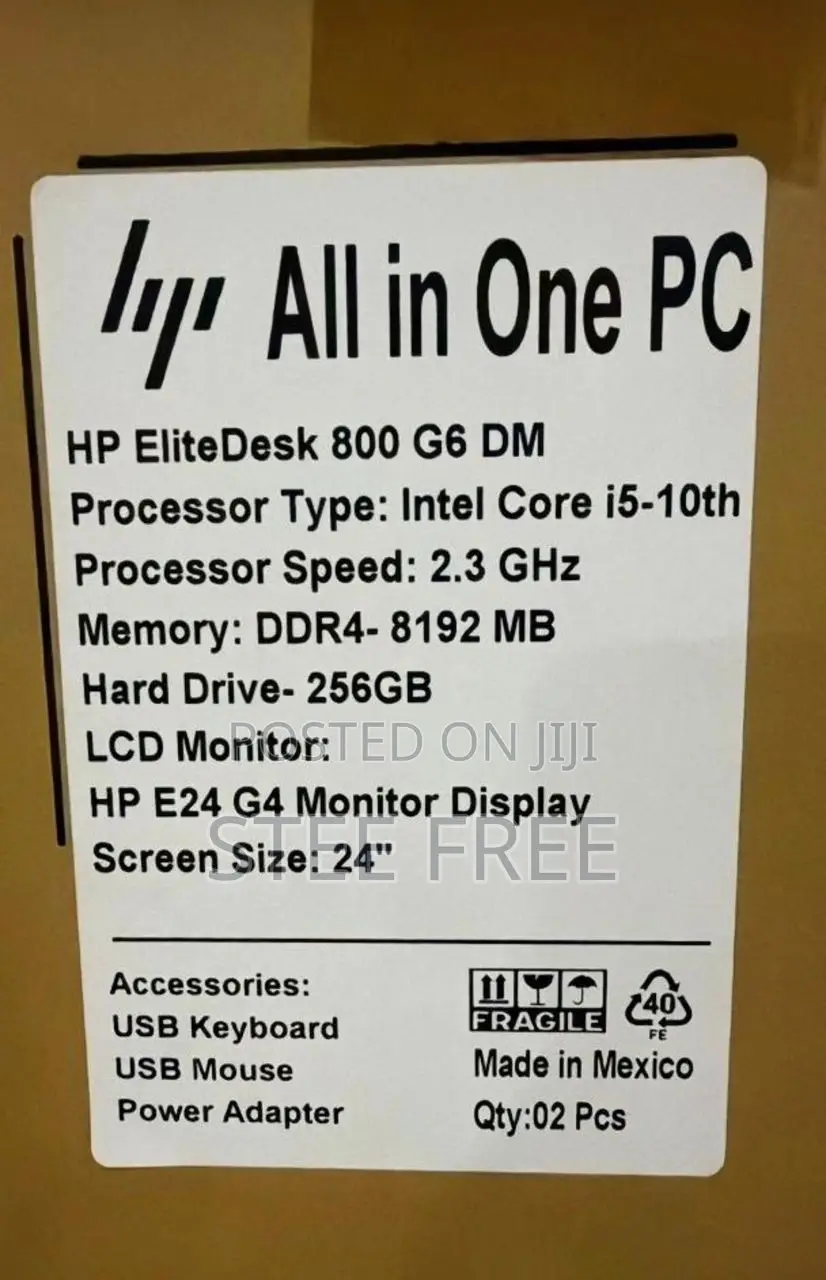 New Desktop Computer HP 200 G4 All-in-One 8GB Intel Core i5 SSD 256GB