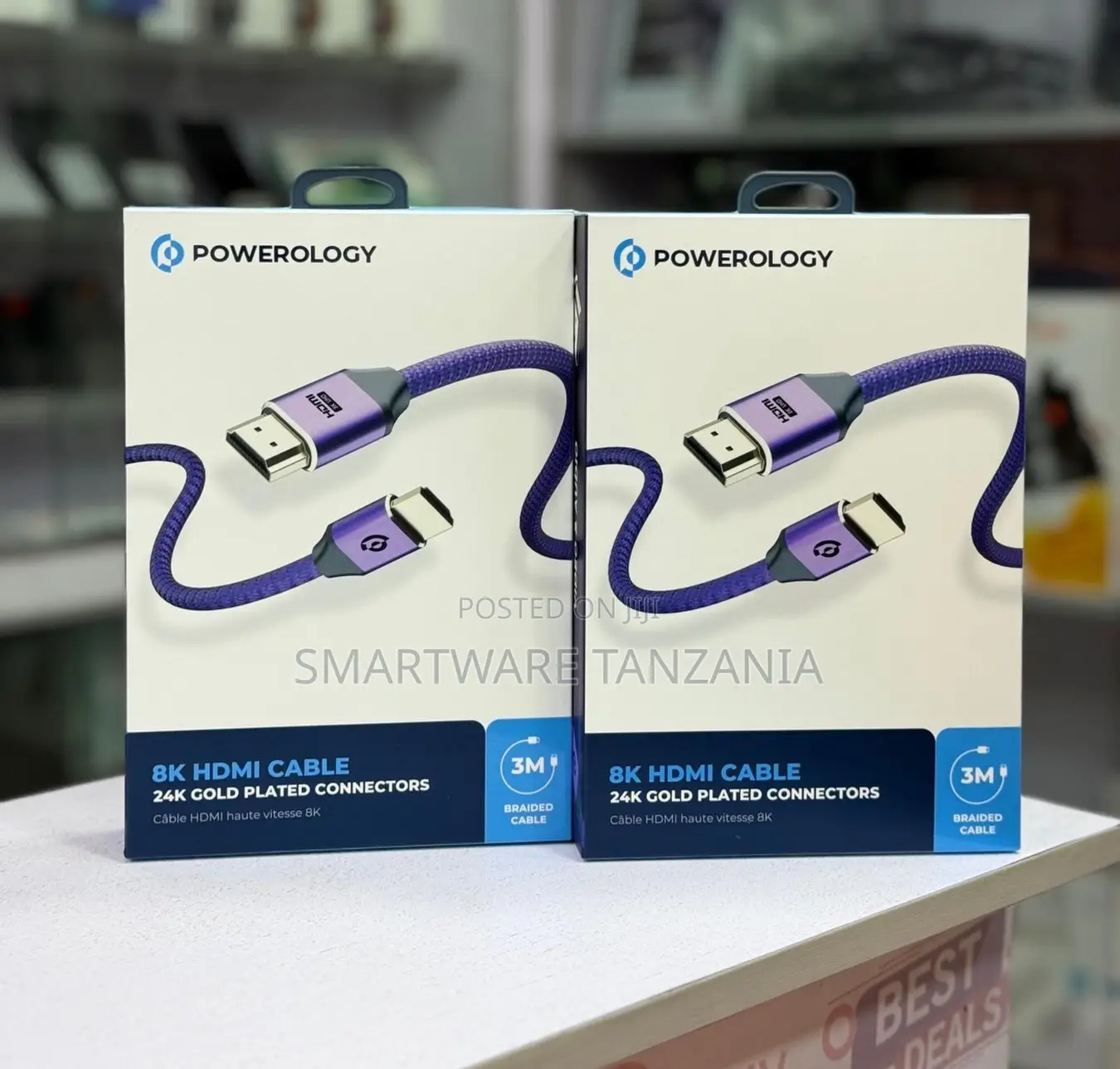Powerology Hdmi Braided Cable 3m Purple Gold Plated Connectors