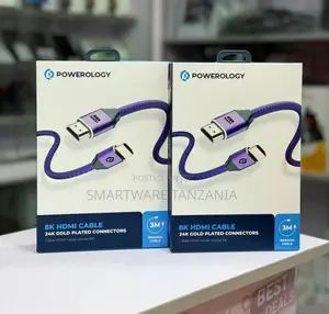 Powerology Hdmi Braided Cable 3m Purple Gold Plated Connectors