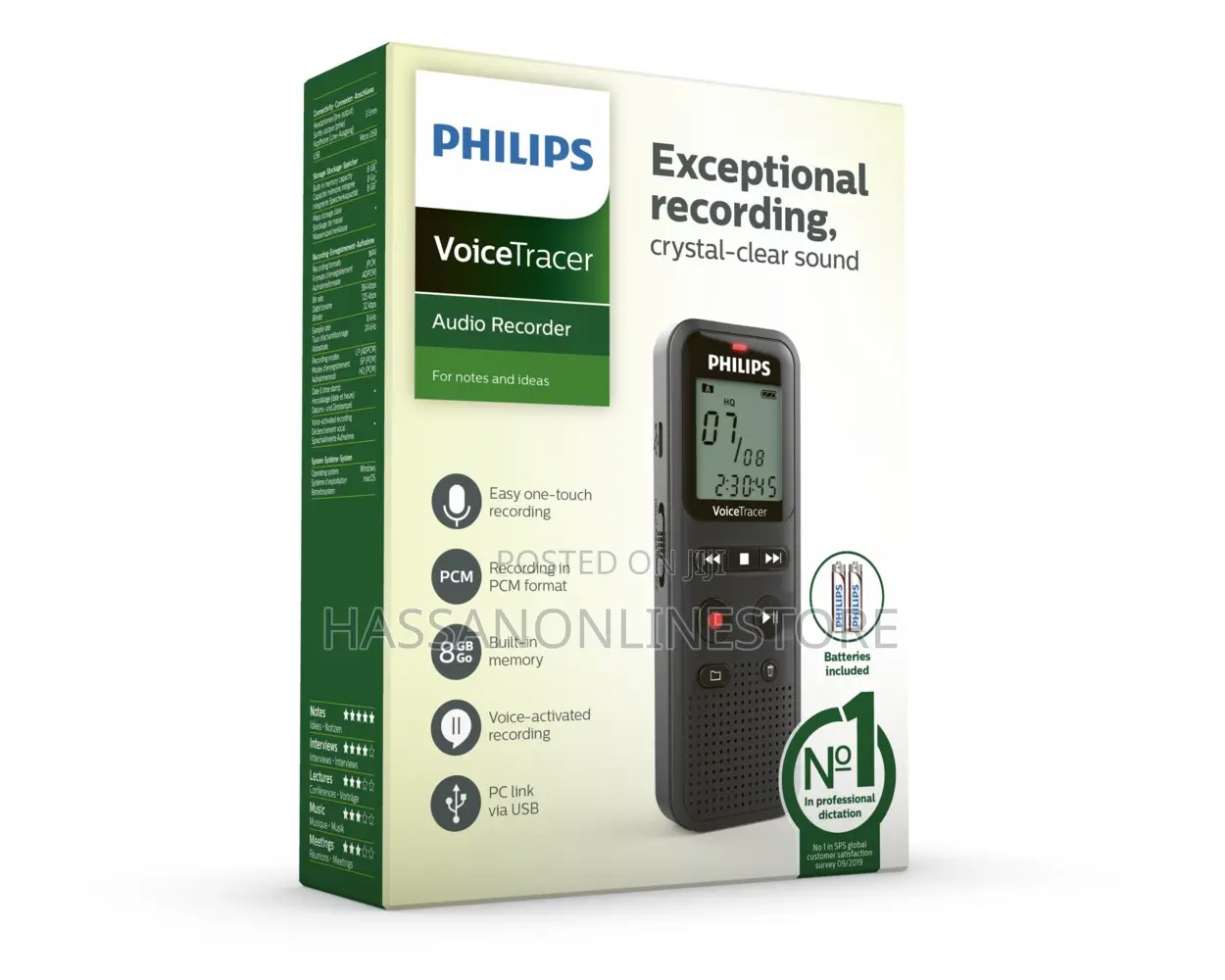 Philips Dvt1160 Voicetracer Audio Recorder
