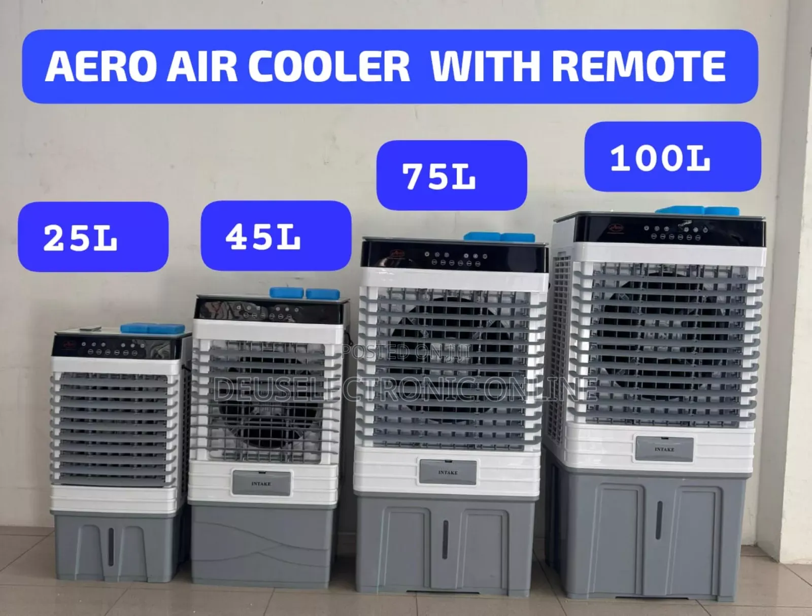 *_New Arrivals ! _* *Aero Air Cooler With Remote 25l* *Aero Air