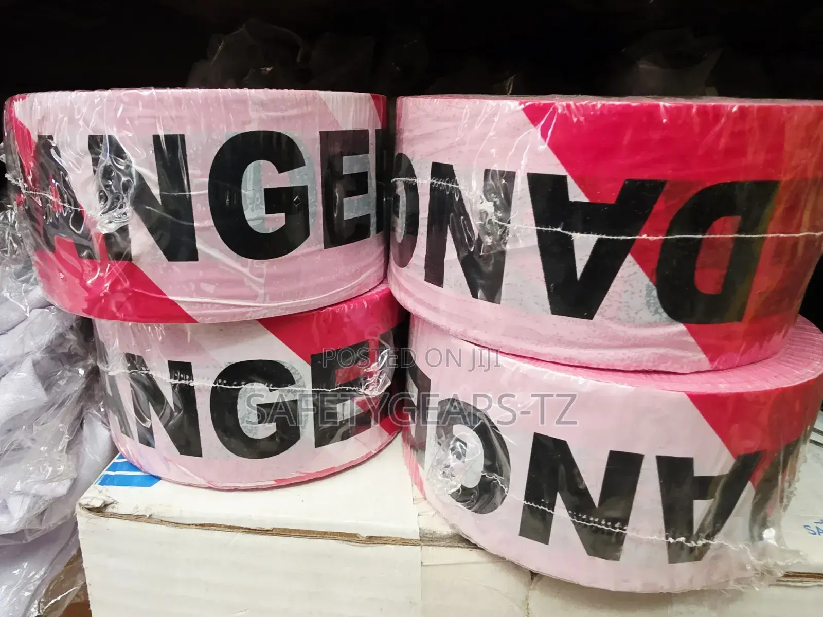 Red And White Danger Warning Tape