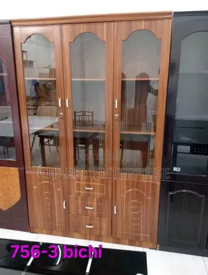 Kabati Zuri La Vyombo Milango Mi3 Dishes Cupboard 3 Doors