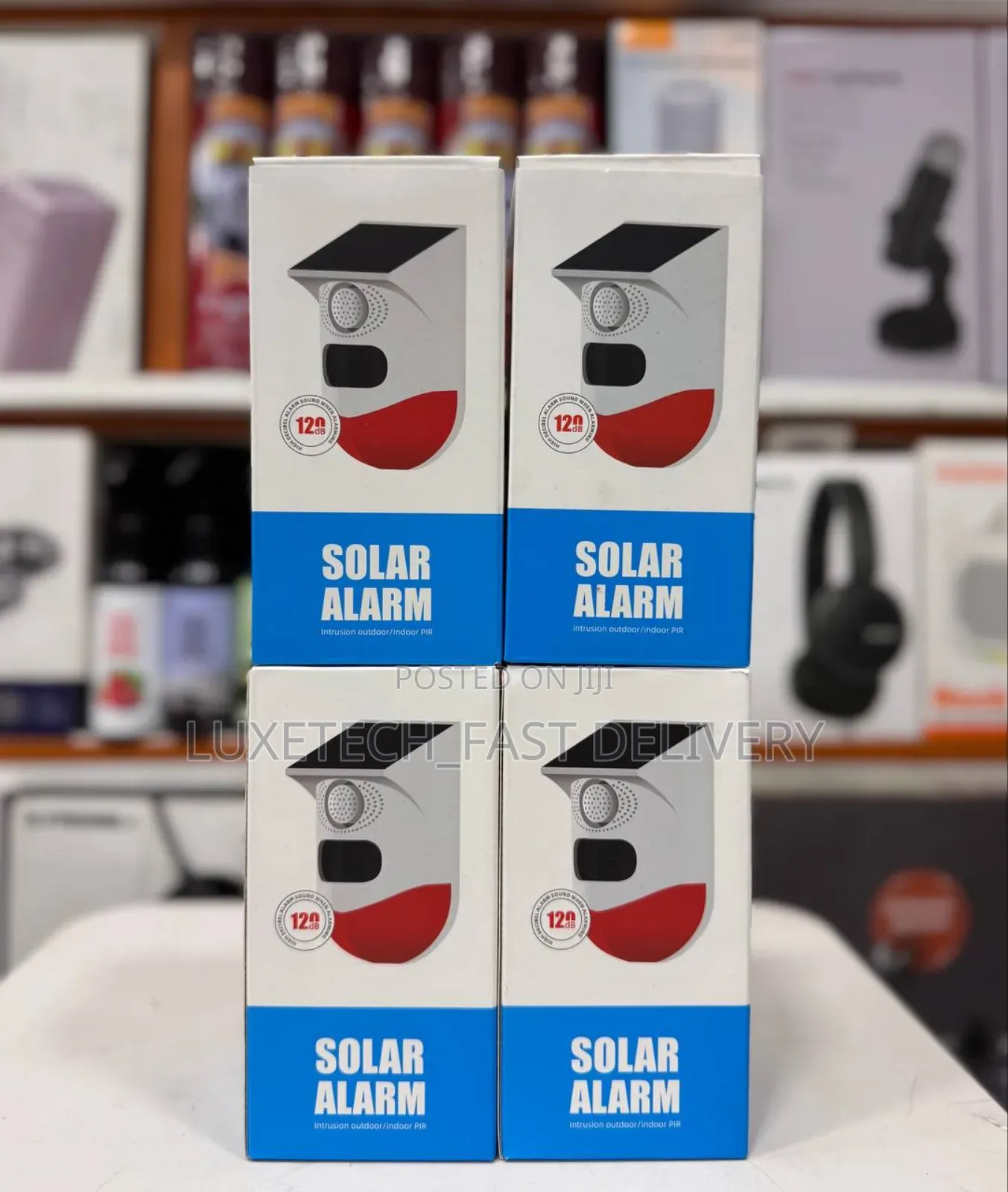 Solar-powered Motion Sensor Alarm For Indoor Or Outdoor Security