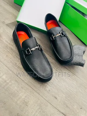 Men's Leather Shoes One Colour Hermes and Gucci Brands Double Brands