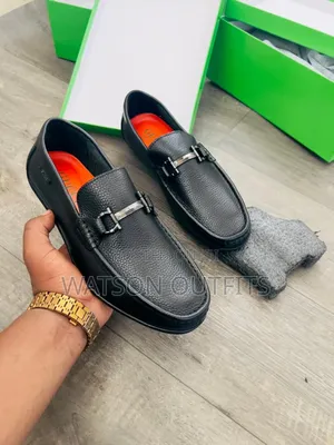 Men's Leather Shoes One Colour Hermes and Gucci Brands Double Brands
