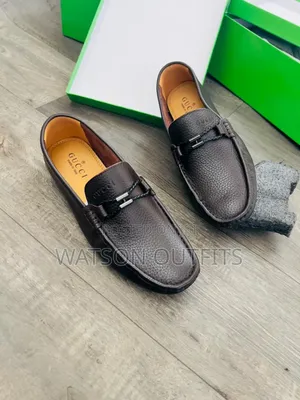 Men's Leather Shoes One Colour Hermes and Gucci Brands Double Brands
