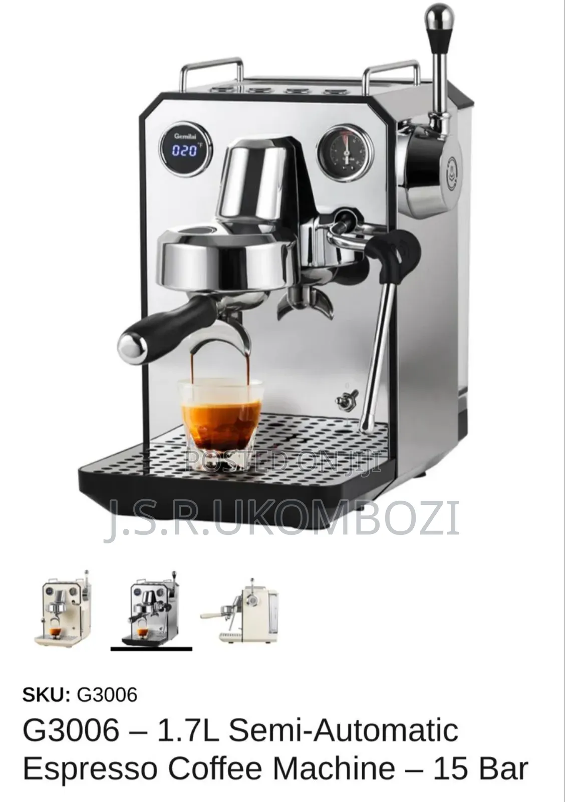 *Espresso Coffee Machine*
- 1.7l
- ⁠Semi-Automatic 
*