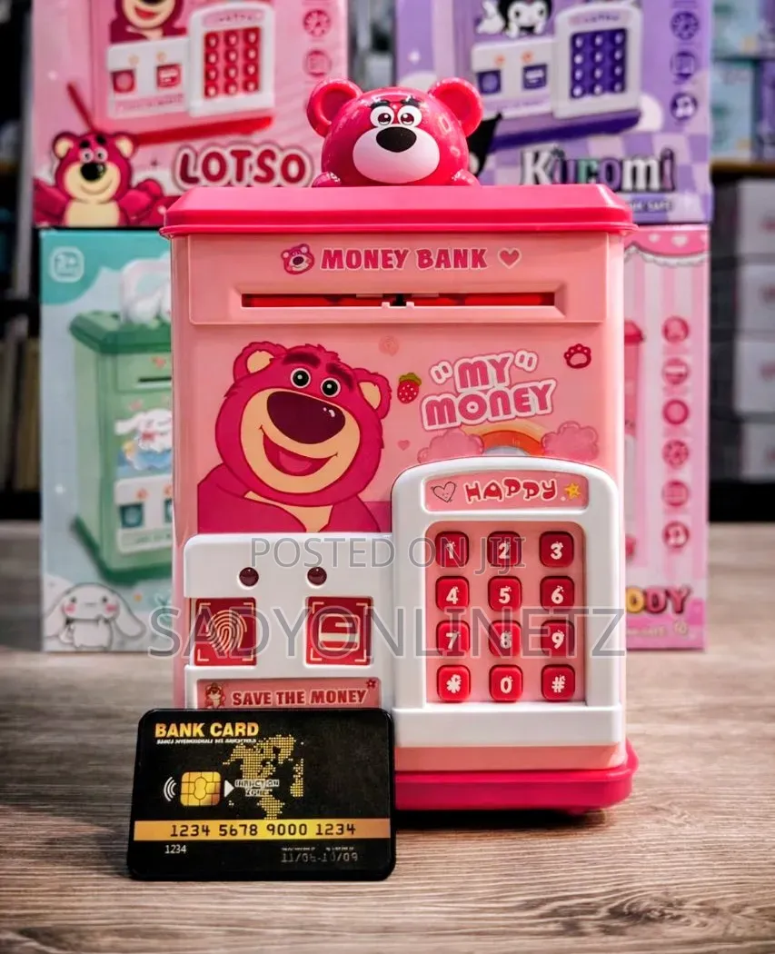 Atm Piggy Bank for Kids Educational Fingerprint