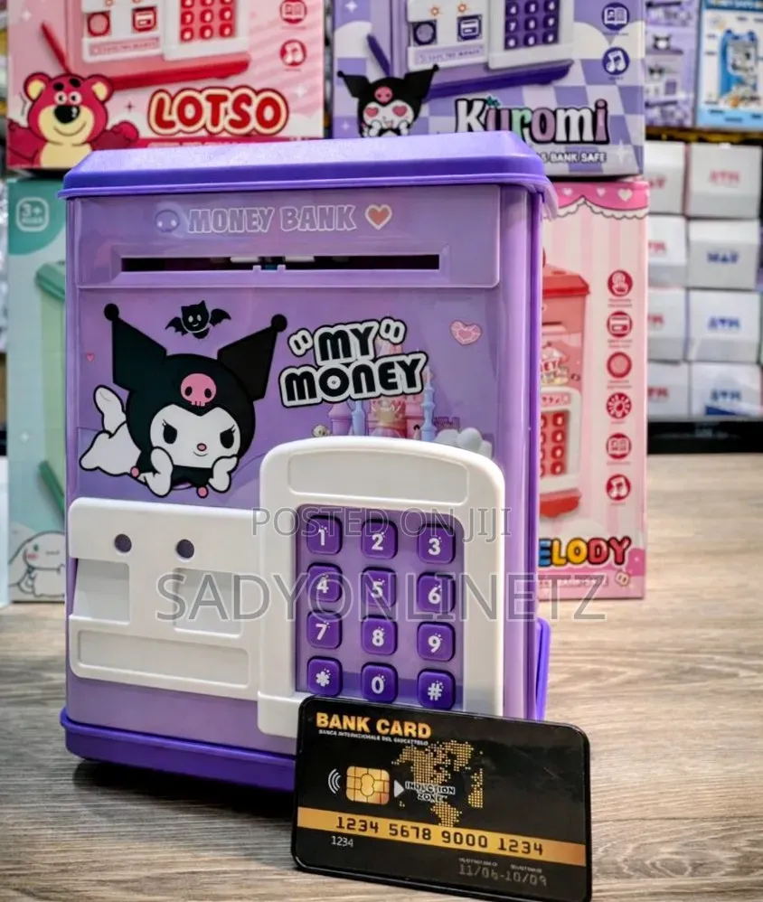 Atm Piggy Bank for Kids Educational Fingerprint