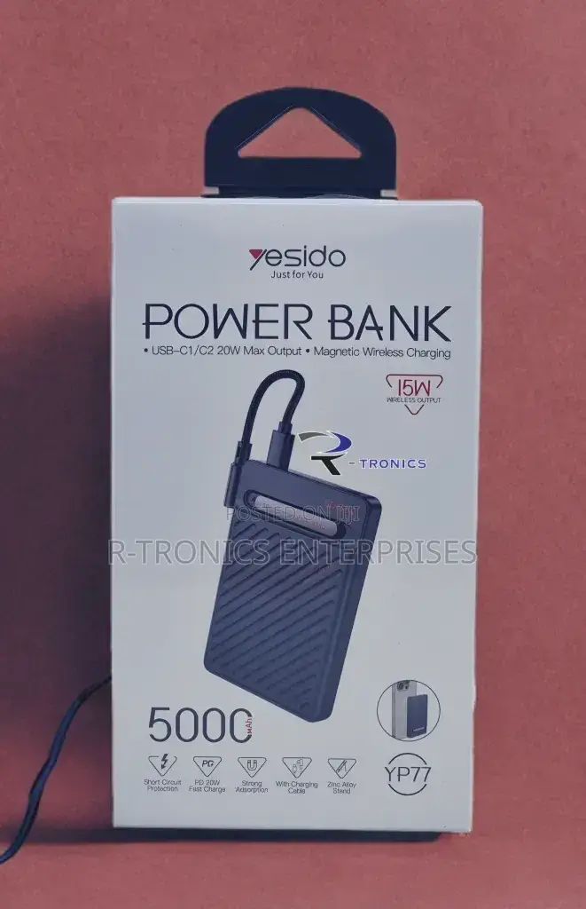 Yesido Yp77 Magnetic Wireless Charging Power Bank