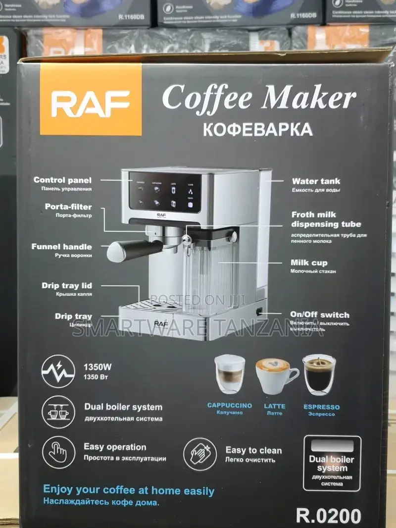 Raf R.0200 Espresso Coffee Maker 1350w Dual Boiler System