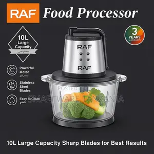 Raf Electric Food Processor 10l Large Capacity Steel Blades