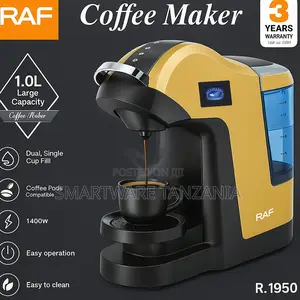 Raf R.1950 Pod Coffee Maker 1400w 1l Single And Dual Cup