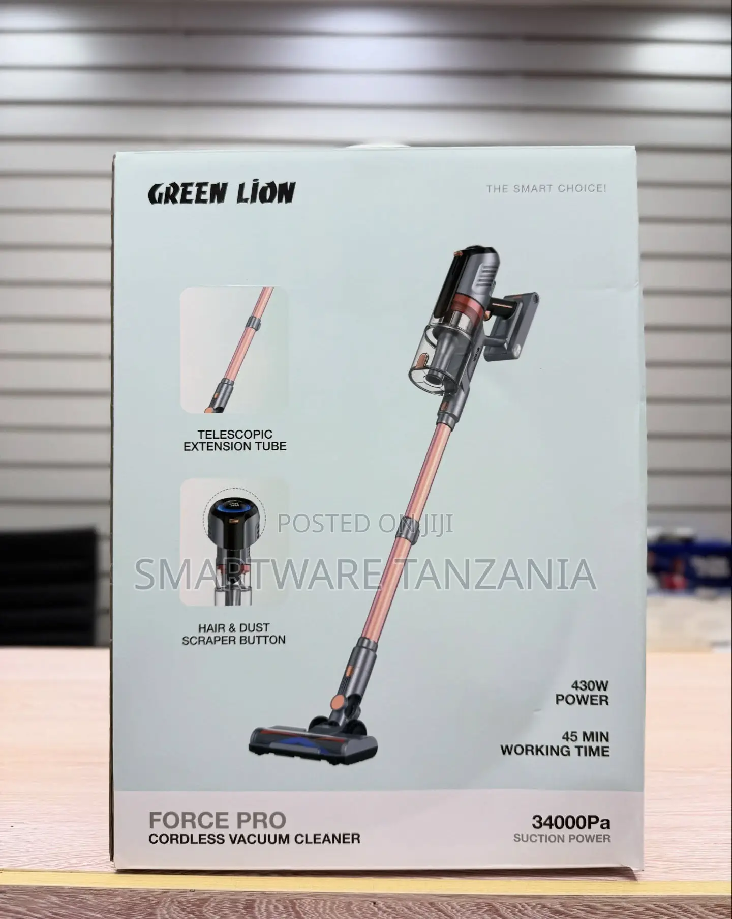 Green Lion Force Pro Cordless Vacuum Cleaner 34000pa 430w 45min