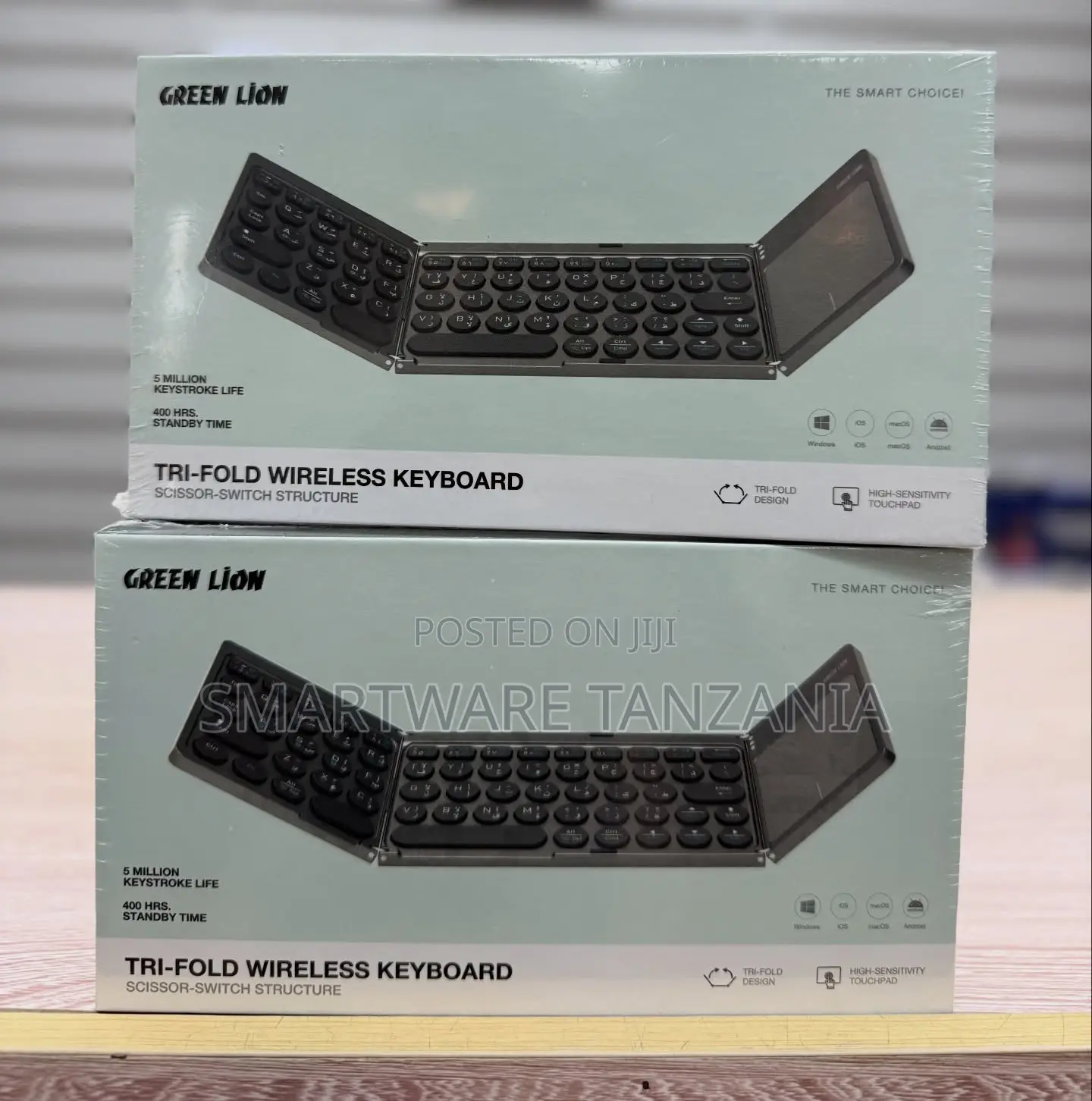 Green Lion Tri-fold Wireless Keyboard Touchpad Scissor Switch