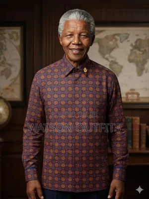Men's New Shirts Presidential Brand Mandela Fashion and Wear