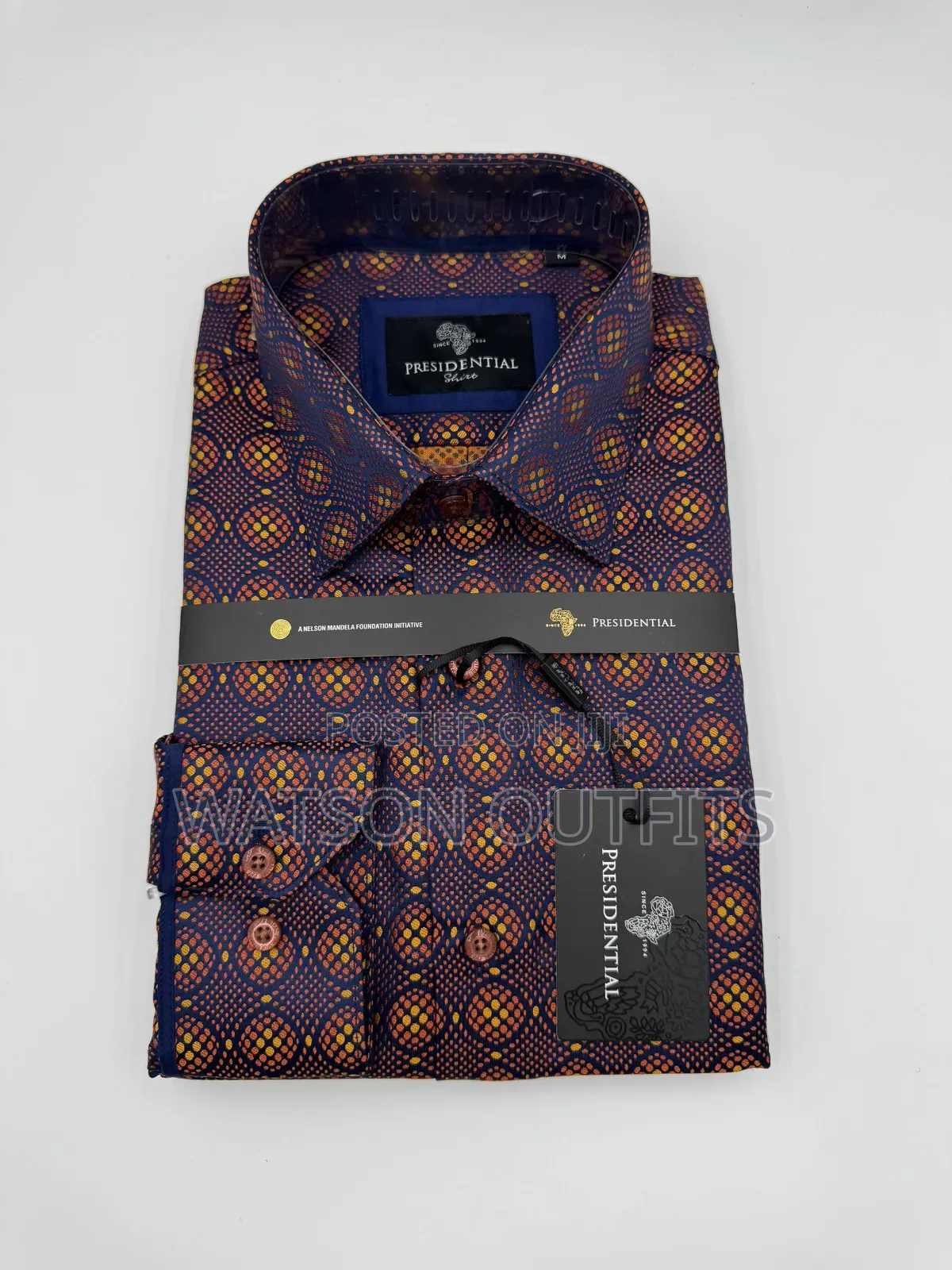 Men's New Shirts Presidential Brand Mandela Fashion and Wear