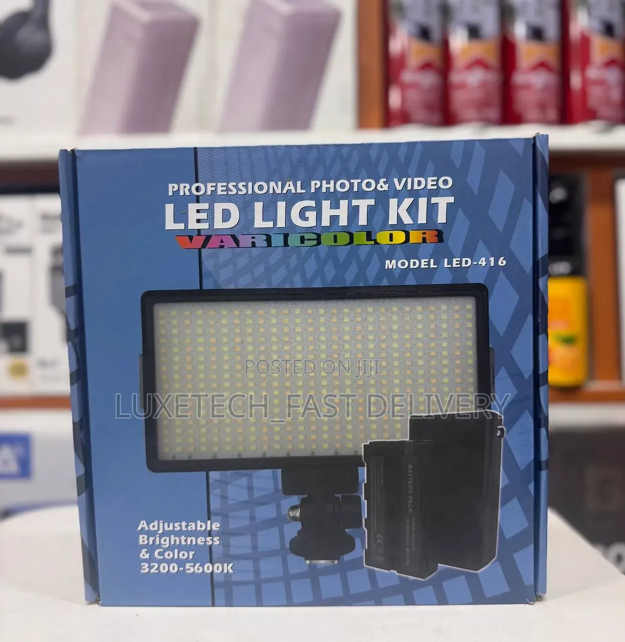 Professional Photo and Video Led Light Kit Rechargeable Led-416