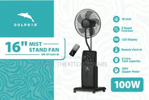 Dolphin 16" Mist Stand Fan With Remote Control Me-Sf1650-M