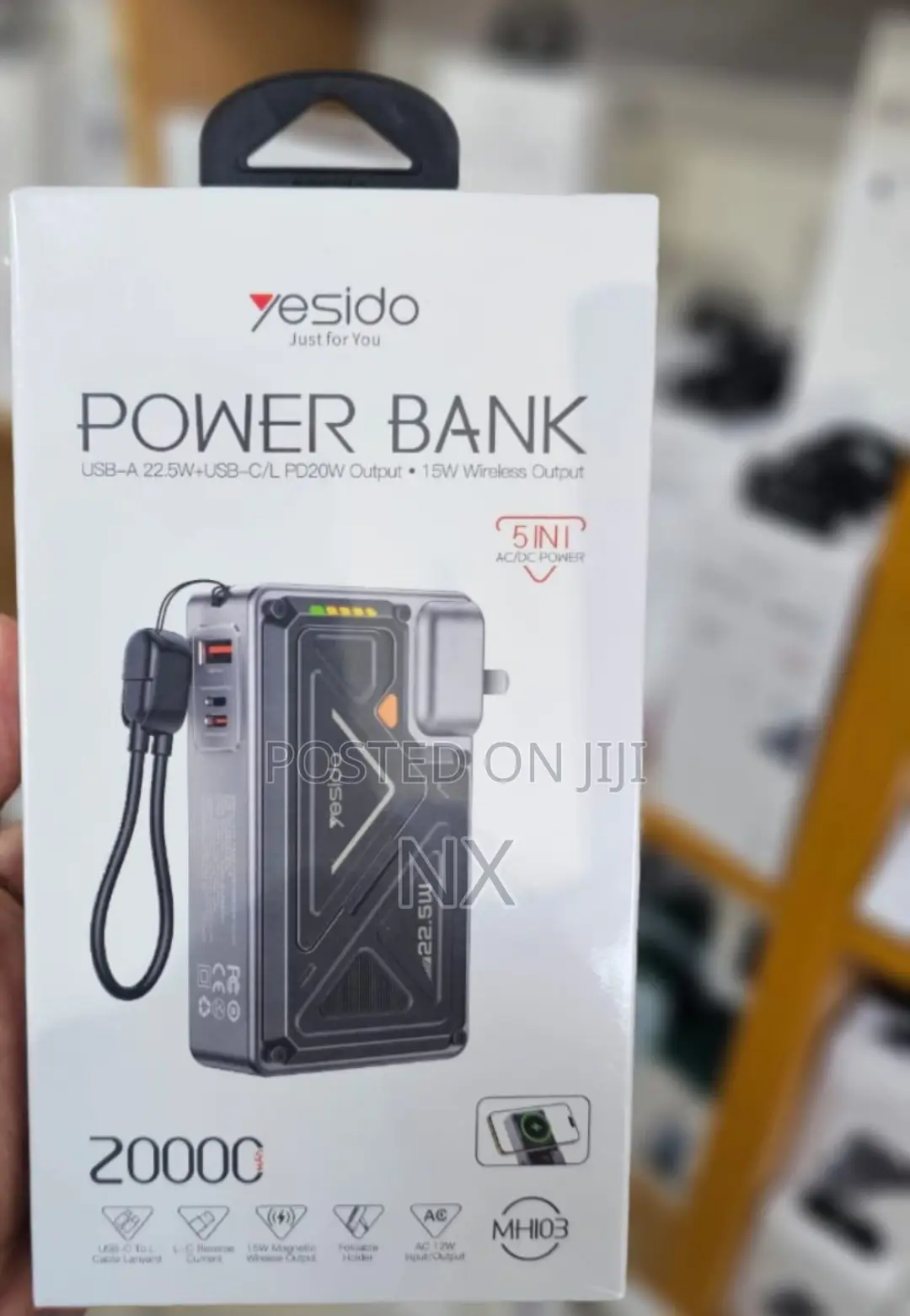 Mh103 Yesido Powerbank 5 in 1 Ac/Dc 20000mah