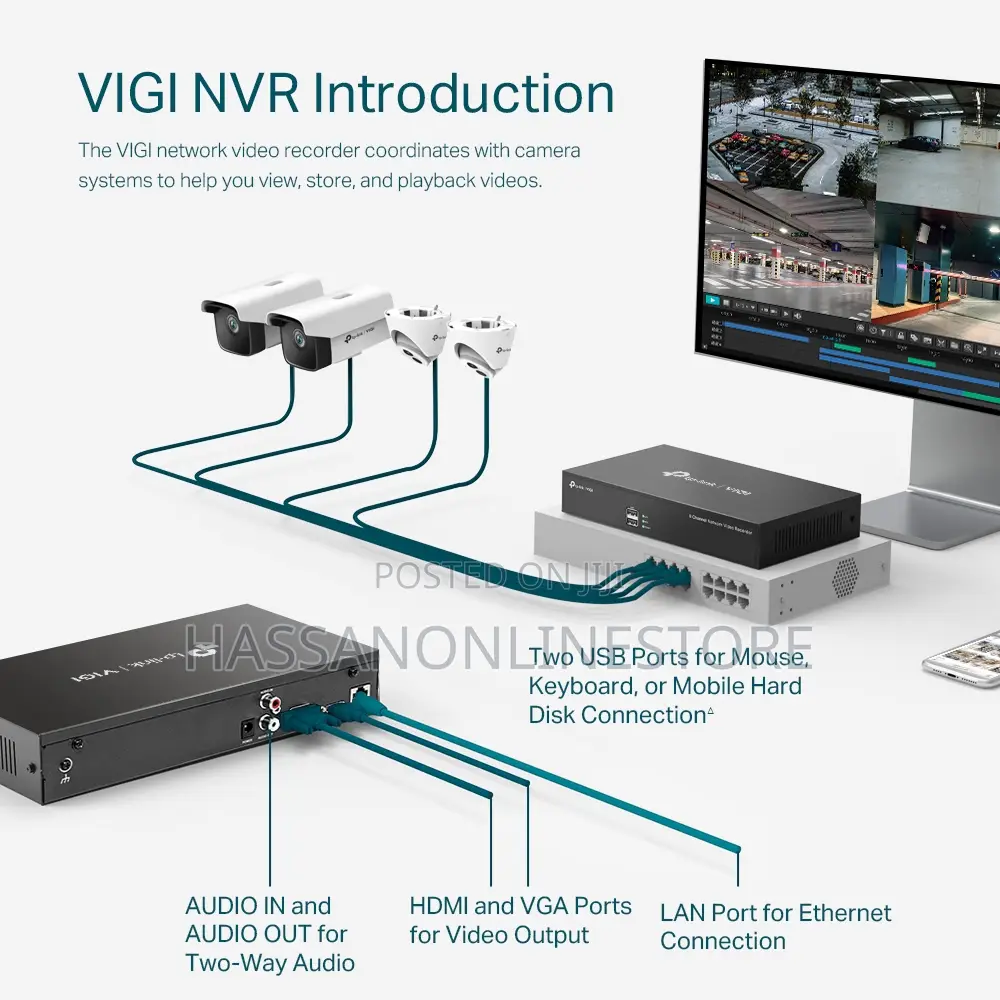 Tp-link Vigi Nvr1008h-8p 8 Channel Network Video Recorder
