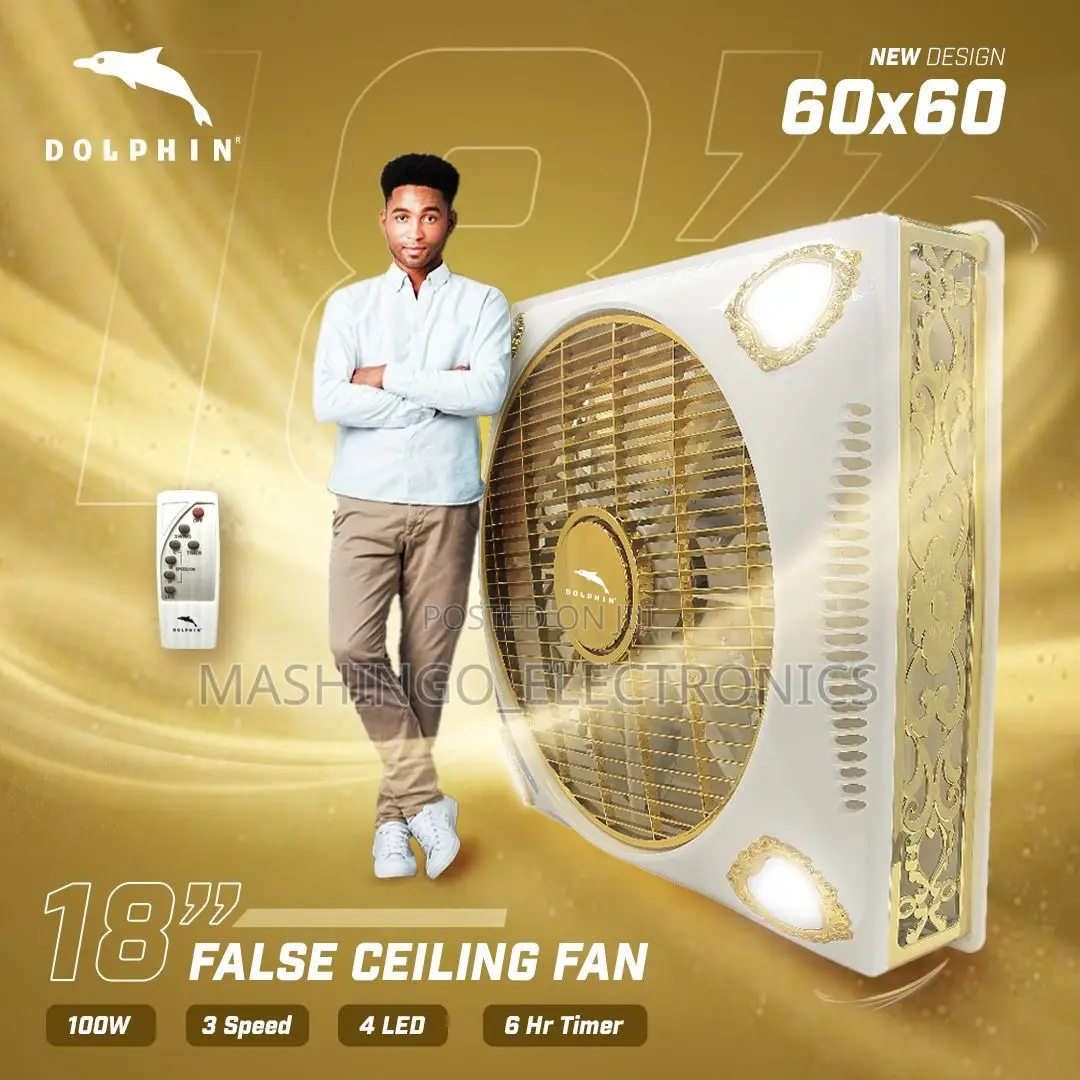 18 Inch Dolphin Surface Ceiling Fan 60x60 || Me-1815