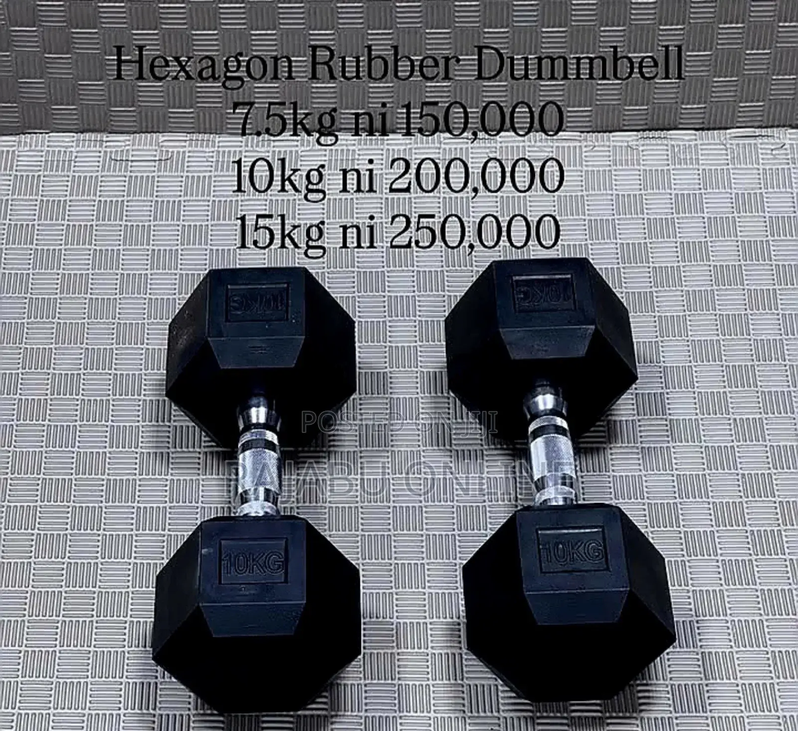 Hexagon Rubber Dumbell