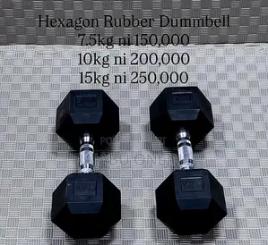 Hexagon Rubber Dumbell