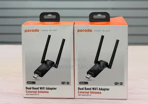 Porodo Wi-fi 6 Dual Band Usb 3.0 Adapter 1800mbps External Antenna