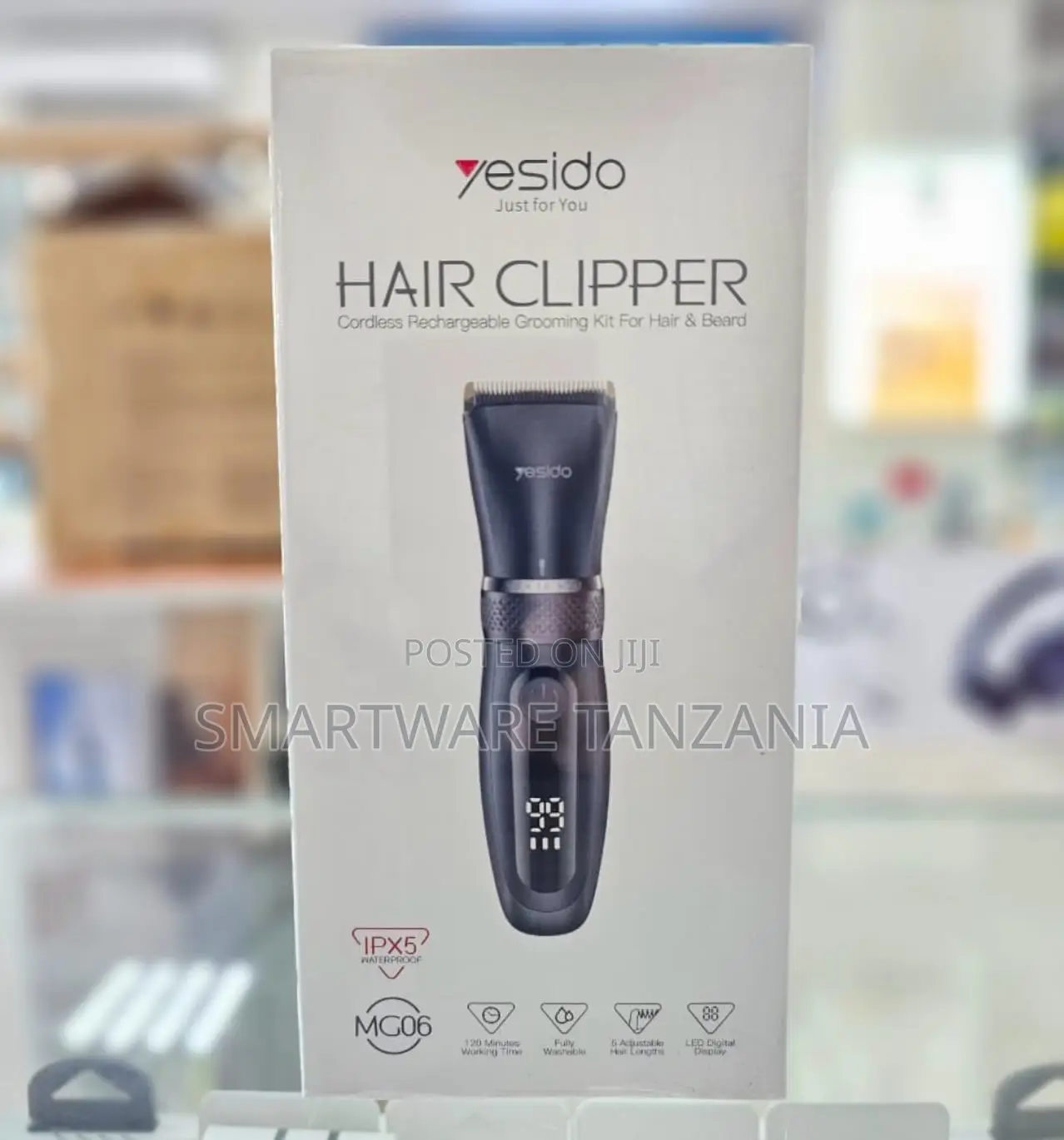 Yesido Mg06 Cordless Hair Clipper Ipx5 120min Led Digital Display