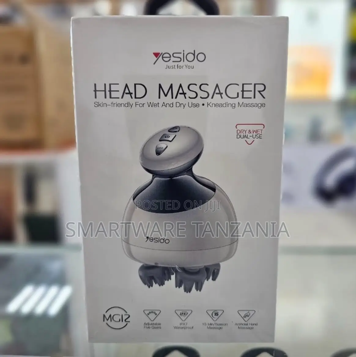Yesido Mg12 Head Massager Ipx7 5 Gear Dry Wet Kneading 15min
