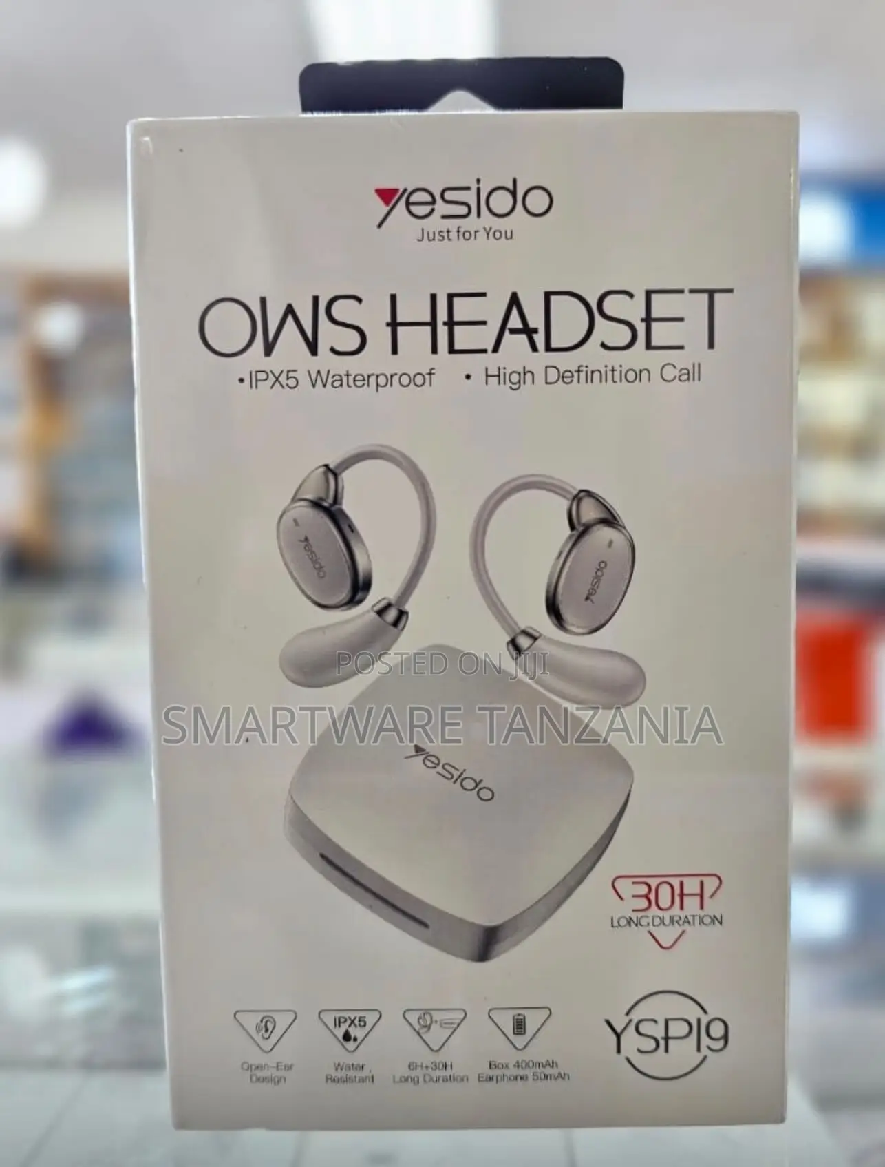 Yesido Ysp19 Ows Open-ear Headset Ipx5 30h Hd Call White
