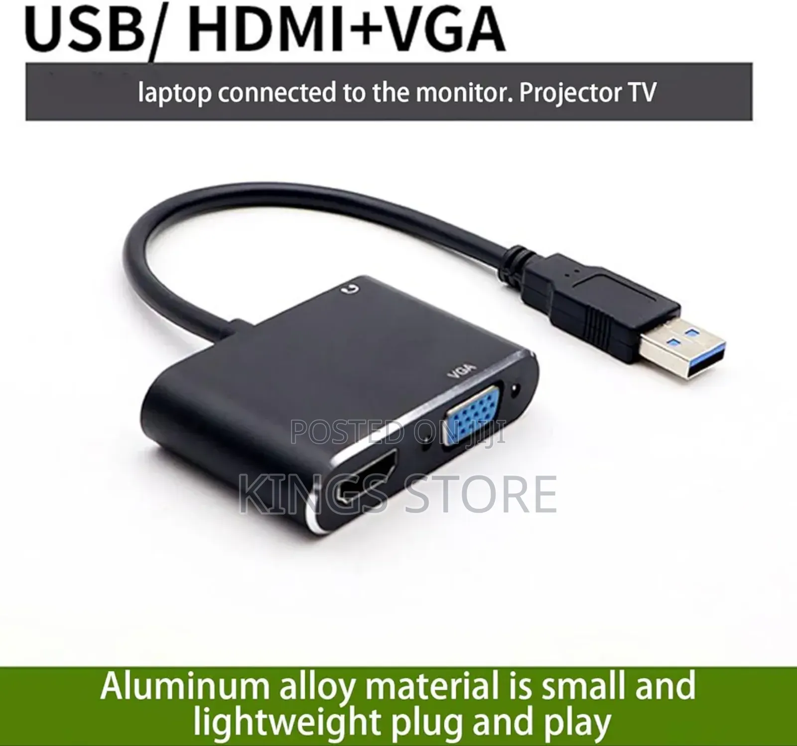 Usb 3.0 to Hdmi Vga Adapter for 2 Monitors