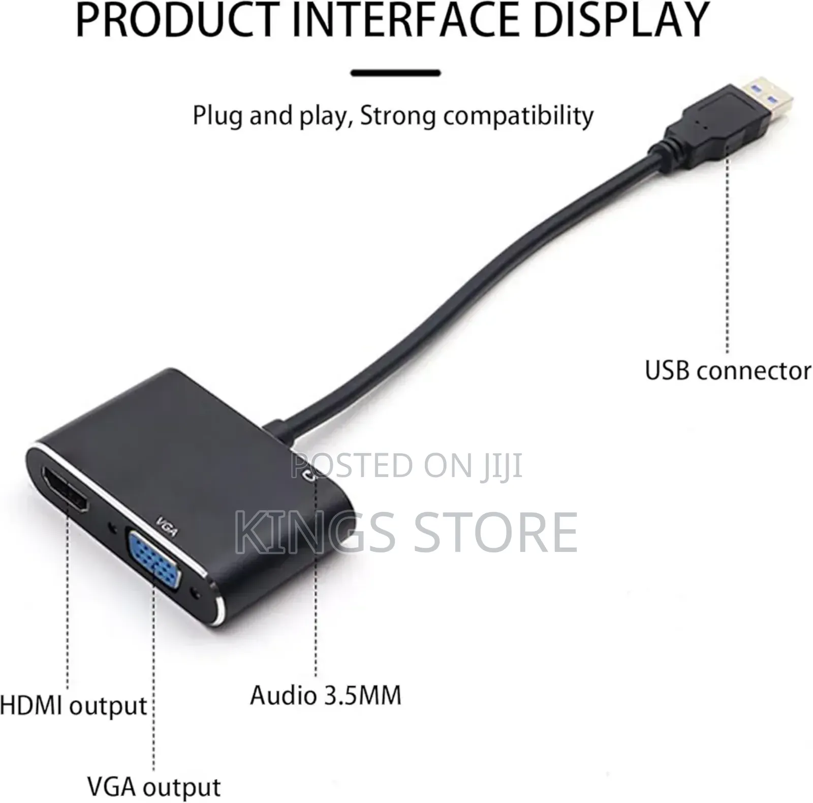 Usb 3.0 to Hdmi Vga Adapter for 2 Monitors