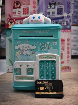 Cinnamoroll Kids Atm Piggy Bank Teal With Keypad and Card Slot