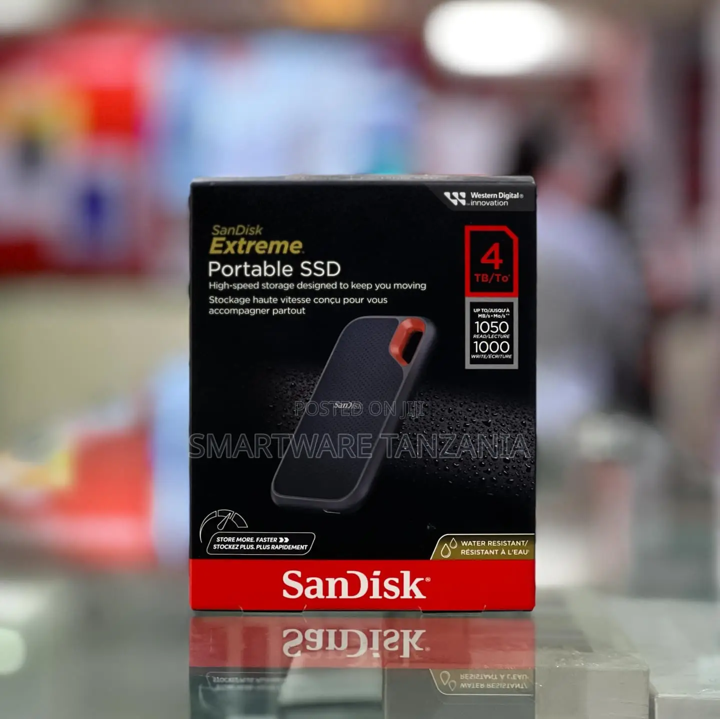 Sandisk Extreme Portable Ssd 4tb 1050mb/S Read Water Resistant
