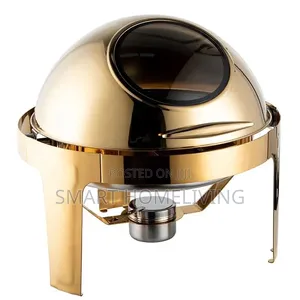 Luxurious Round Roll-Top Chafing Dish