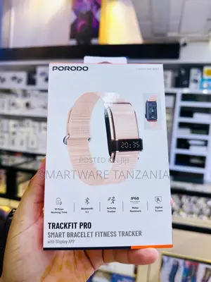 Porodo Trackfit Pro Smart Fitness Bracelet Ip68 Pink Nylon