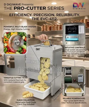 *Digiwave Commercial Pro Cutter/Vegetable Grater *Model No Evc-4112