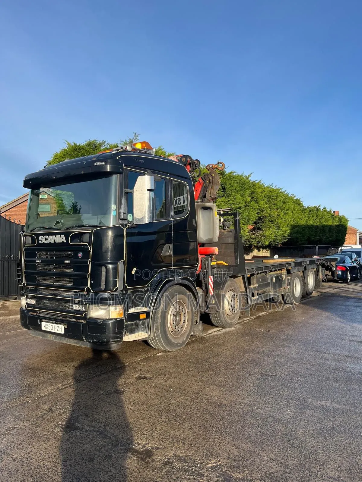 Scania 124 8x2 Crane Flatbed