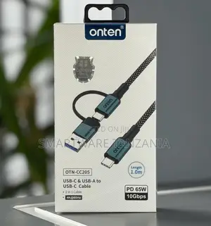 Onten Otn-Cc205 2-in-1 Type-C Usb-a to Type-C Cable 65w 10gbps